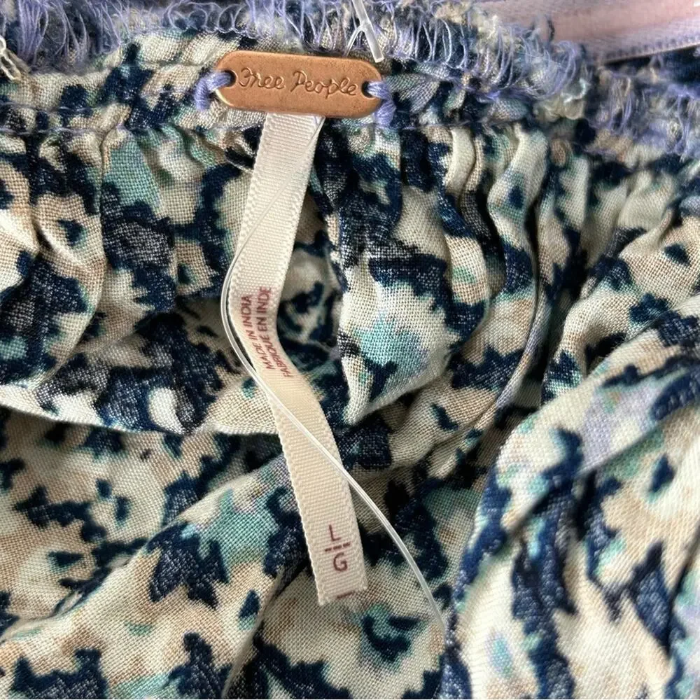 Free People One I Love Floral Midi Maxi Dress Blue Size L NWT